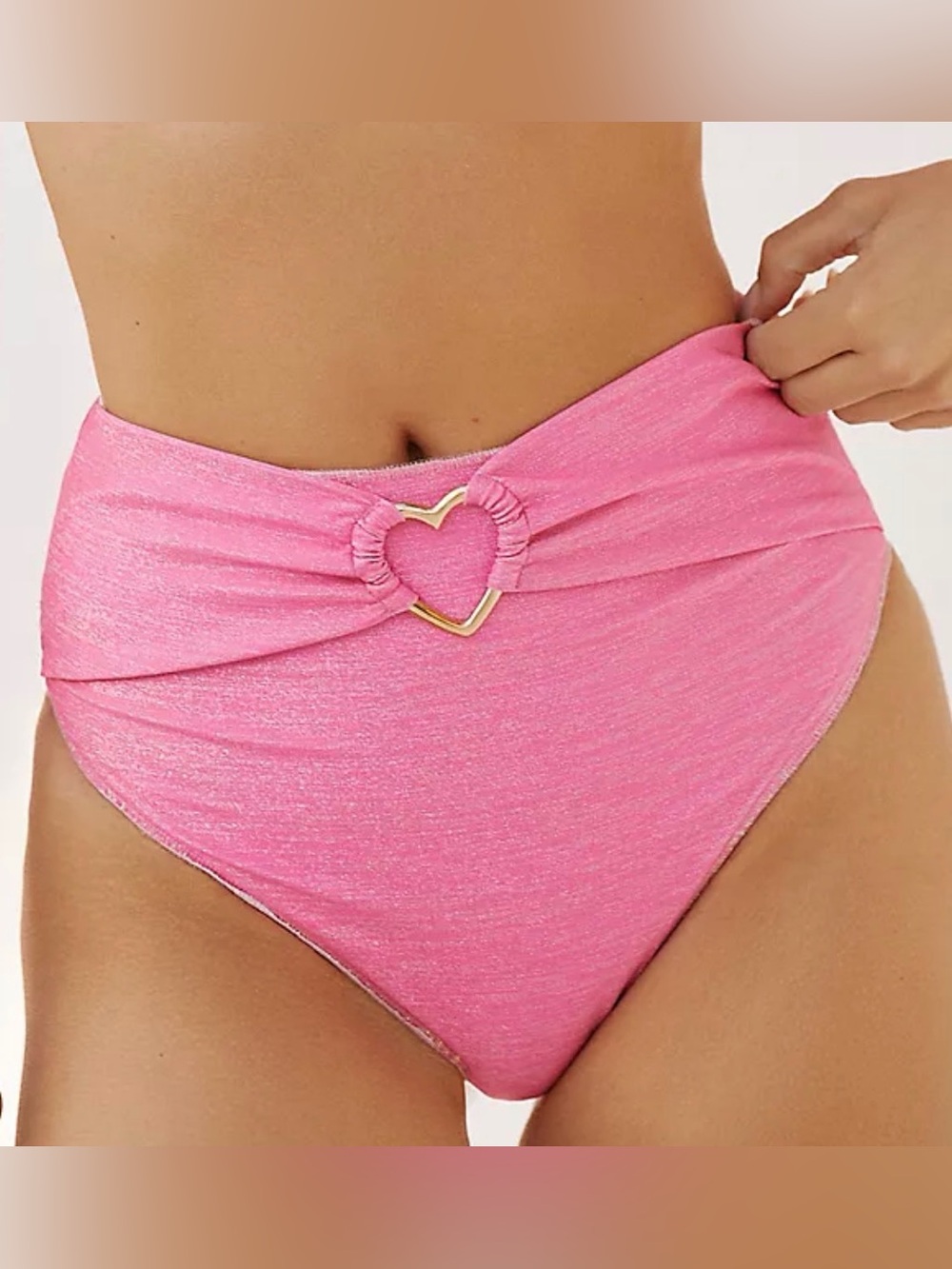 Capittana Giselle Shine High-Waisted Bikini Bottoms Sz S